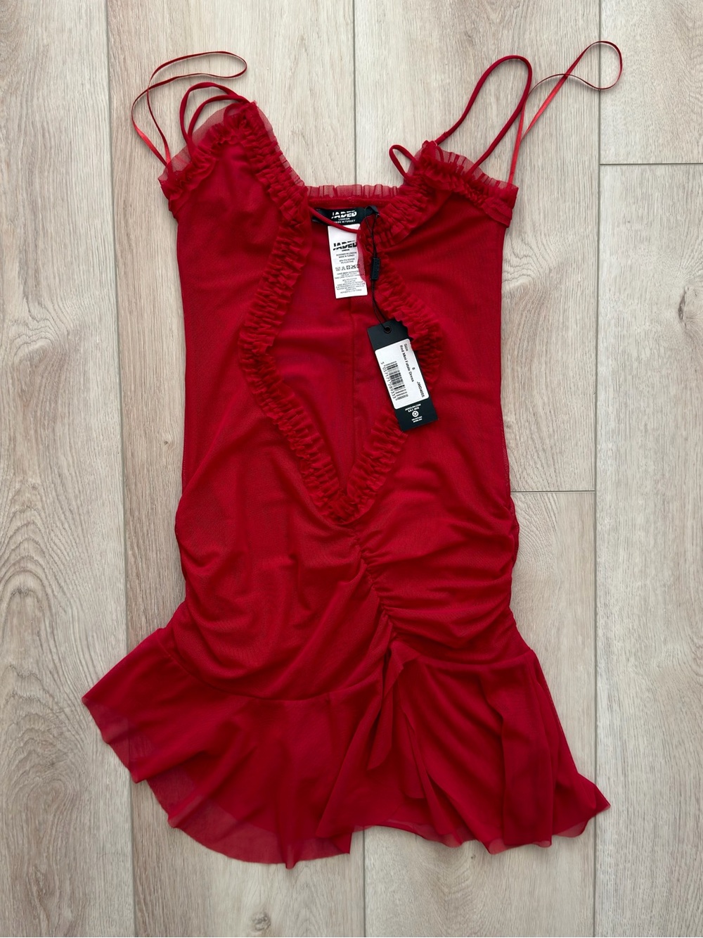 Jaded London Red Cutout Mini Dress - Picture 3 of 5